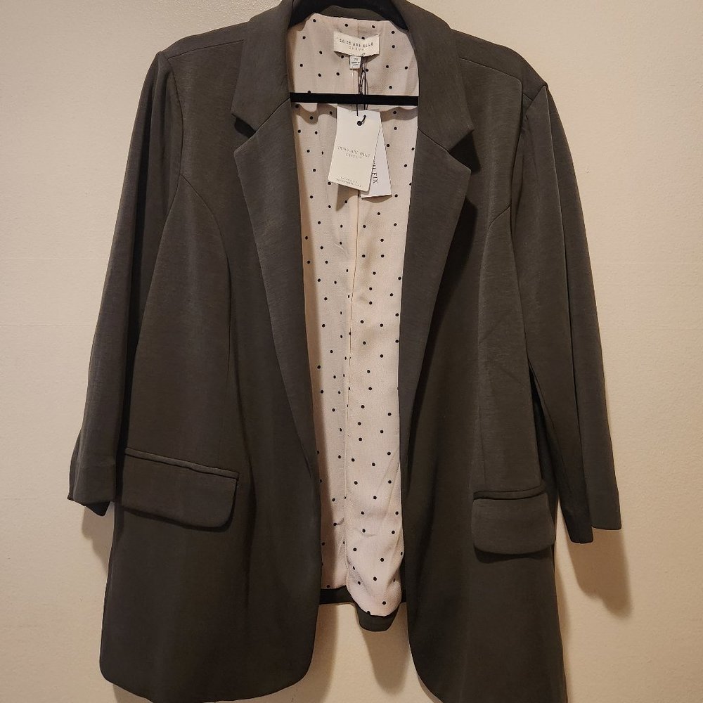 Skies Are Blue Plus Size Asa Modal Knit Blazer